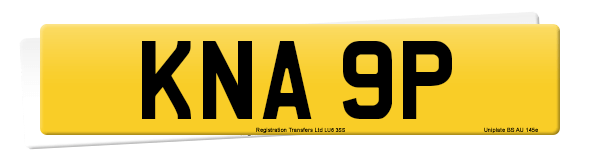 Registration number KNA 9P